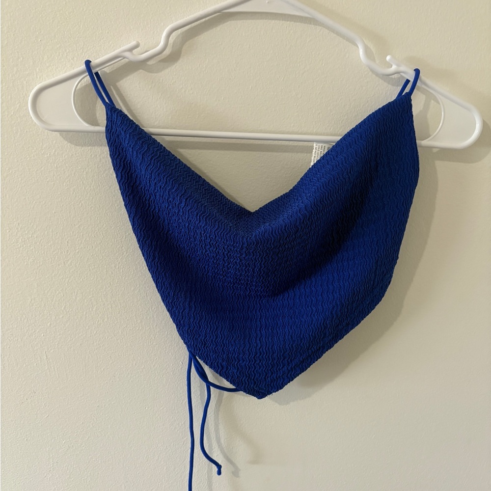 SHEIN Blue Knit Halter Top